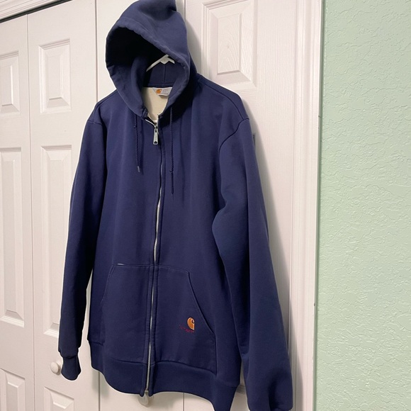 Carhartt Dark Blue Full-Zip Hoodie - Picture 4 of 9